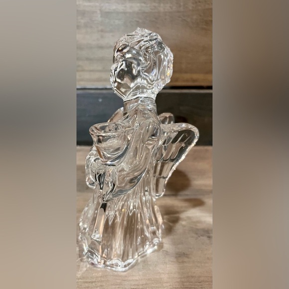 Mikasa Crystal Angel Candle Holder Christmas 5”Germany- 2 Available EUC! - Picture 6 of 9